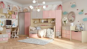 Детская комната Грэйси (Розовый/Серый/корпус Клен) в Куйбышеве - kujbyshev.katalogmebeli.com | фото 13