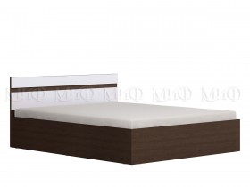 Ким кровать 1,4 (Венге/белый глянец) в Куйбышеве - kujbyshev.katalogmebeli.com | фото 1