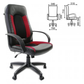 Кресло офисное BRABIX Strike EX-525 (черно-красный) в Куйбышеве - kujbyshev.katalogmebeli.com | фото