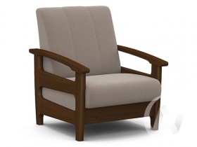 Кресло для отдыха Омега (орех лак/CATANIA COCOA) в Куйбышеве - kujbyshev.katalogmebeli.com | фото
