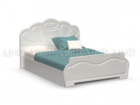 Кровать 1,4м Гармония (Белый/Белый глянец) в Куйбышеве - kujbyshev.katalogmebeli.com | фото