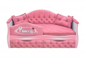 Кровать 160 серии Иллюзия 2 ящика 36 Розовый (мягкий бортик/подушки) в Куйбышеве - kujbyshev.katalogmebeli.com | фото