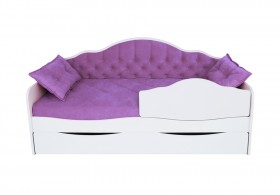 Кровать 170 серии Иллюзия Лайт 1 ящик 32 Фиолетовый (подушки) в Куйбышеве - kujbyshev.katalogmebeli.com | фото