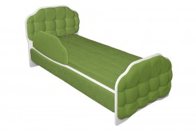 Кровать 190 Атлет Lux 76 Зелёный (мягкий бортик) в Куйбышеве - kujbyshev.katalogmebeli.com | фото