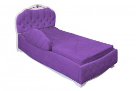 Кровать 190 Гармония Lux 32 Фиолетовый (мягкий бортик) в Куйбышеве - kujbyshev.katalogmebeli.com | фото
