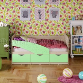 Кровать Бабочки 1,6м (Салат матовый) в Куйбышеве - kujbyshev.katalogmebeli.com | фото