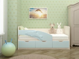 Кровать детская 1,6м Дельфин (Розовый металлик) в Куйбышеве - kujbyshev.katalogmebeli.com | фото