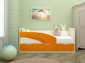 Кровать детская 1,6м Дельфин (Розовый металлик) в Куйбышеве - kujbyshev.katalogmebeli.com | фото 4