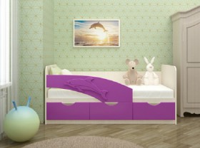 Кровать детская 1,6м Дельфин (Розовый металлик) в Куйбышеве - kujbyshev.katalogmebeli.com | фото 8