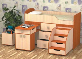 Кровать детская Фея 1.6 Венге/Дуб молочный в Куйбышеве - kujbyshev.katalogmebeli.com | фото 3