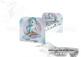 Кровать детская КР-08 Тойс (белый/белый,фотопечать Little Pony) в Куйбышеве - kujbyshev.katalogmebeli.com | фото