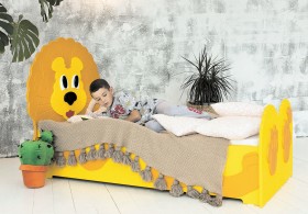 Кровать детская Лева 1.6 Желтый/Оранжевый в Куйбышеве - kujbyshev.katalogmebeli.com | фото