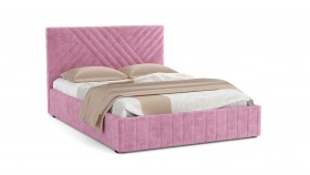 Кровать Гамма ш. 1400 (с основанием для хранения) (велюр тенерифе розовый) в Куйбышеве - kujbyshev.katalogmebeli.com | фото