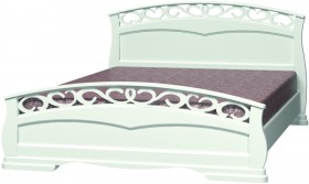 Кровать Грация-1 из массива сосны 1600*2000 Белый античный в Куйбышеве - kujbyshev.katalogmebeli.com | фото 5