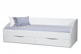Кровать одинарная "Фея - 3" (симметричная) New/(белый / белый / ДВПО: белый) в Куйбышеве - kujbyshev.katalogmebeli.com | фото