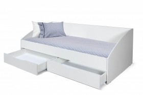 Кровать одинарная "Фея - 3" (симметричная) New/(белый / белый / ДВПО: белый) в Куйбышеве - kujbyshev.katalogmebeli.com | фото 3