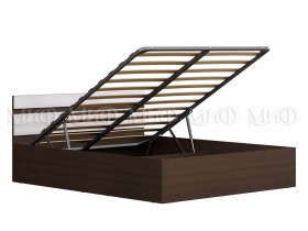 Кровать с подъемным механизмом Нэнси 1,4м (Венге/белый глянец) в Куйбышеве - kujbyshev.katalogmebeli.com | фото