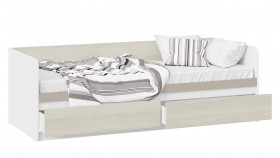 Кровать «Сканди» с 2 ящиками Дуб Гарден/Белый/Глиняный серый в Куйбышеве - kujbyshev.katalogmebeli.com | фото 2