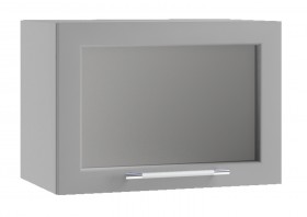 Лофт ПГС 500 шкаф верхний горизонтальный со стеклом (Дуб бурый/корпус Серый) в Куйбышеве - kujbyshev.katalogmebeli.com | фото