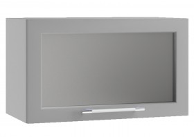 Лофт ПГС 600 шкаф верхний горизонтальный со стеклом (Дуб бурый/корпус Серый) в Куйбышеве - kujbyshev.katalogmebeli.com | фото