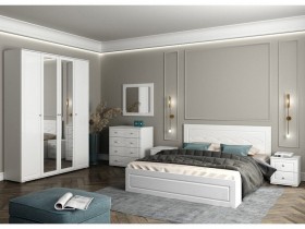 Модульная спальня Барселона (Белый/Белый глянец) в Куйбышеве - kujbyshev.katalogmebeli.com | фото