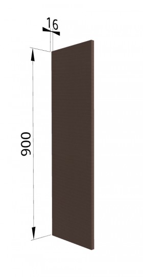 Панель торцевая ВП Квадро (для шкафа верхнего высокого) Шоколад кожа в Куйбышеве - kujbyshev.katalogmebeli.com | фото