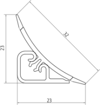 Плинтус LB-23, L=3000мм, умбрия темная в Куйбышеве - kujbyshev.katalogmebeli.com | фото 2