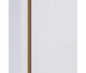 Веста СБ-2259 Шкаф 2х дверный с зеркалом Дуб Бунратти/Белый глянец в Куйбышеве - kujbyshev.katalogmebeli.com | фото 3