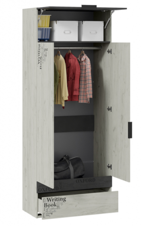 Шкаф комбинированный для одежды «Оксфорд-2» в Куйбышеве - kujbyshev.katalogmebeli.com | фото 2