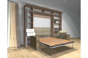 Шкаф-кровать с диваном Каролина в Куйбышеве - kujbyshev.katalogmebeli.com | фото 3