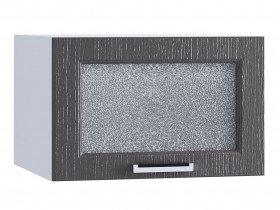 Шкаф верхний горизонтальный со стеклом 510, ШВГС 510 (Клен серый/корпус белый) в Куйбышеве - kujbyshev.katalogmebeli.com | фото