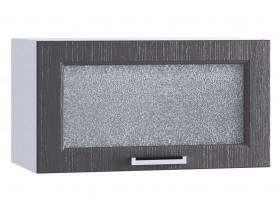 Шкаф верхний горизонтальный со стеклом 600, ШВГС 600 (Клен серый/корпус белый) в Куйбышеве - kujbyshev.katalogmebeli.com | фото