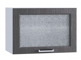 Шкаф верхний горизонтальный со стеклом 609, ШВГС 609 (Клен серый/корпус белый) в Куйбышеве - kujbyshev.katalogmebeli.com | фото