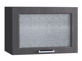 Шкаф верхний горизонтальный со стеклом 609, ШВГС 609 (Клен серый/корпус венге) в Куйбышеве - kujbyshev.katalogmebeli.com | фото
