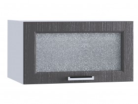 Шкаф верхний горизонтальный со стеклом 610, ШВГС 610 (Клен серый/корпус белый) в Куйбышеве - kujbyshev.katalogmebeli.com | фото