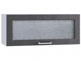 Шкаф верхний горизонтальный со стеклом 800, ШВГС 800 (Клен серый/корпус белый) в Куйбышеве - kujbyshev.katalogmebeli.com | фото