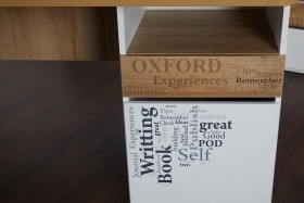 Стол с ящиками «Оксфорд» (Ривьера/Белый с рисунком) в Куйбышеве - kujbyshev.katalogmebeli.com | фото 9